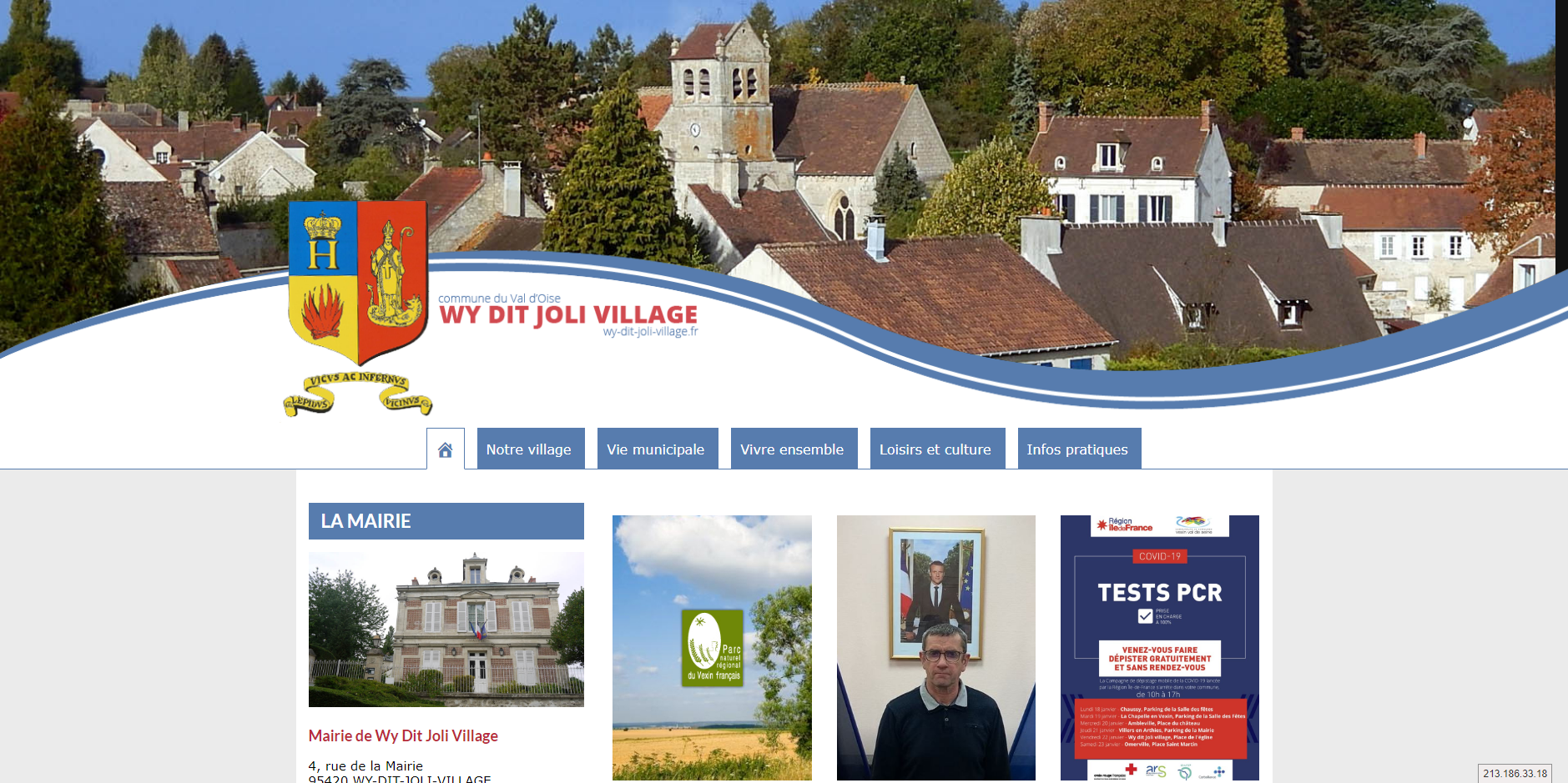 conception du site de Wy-dit-Joli-Village par l'union des maires du Val-d'Oise